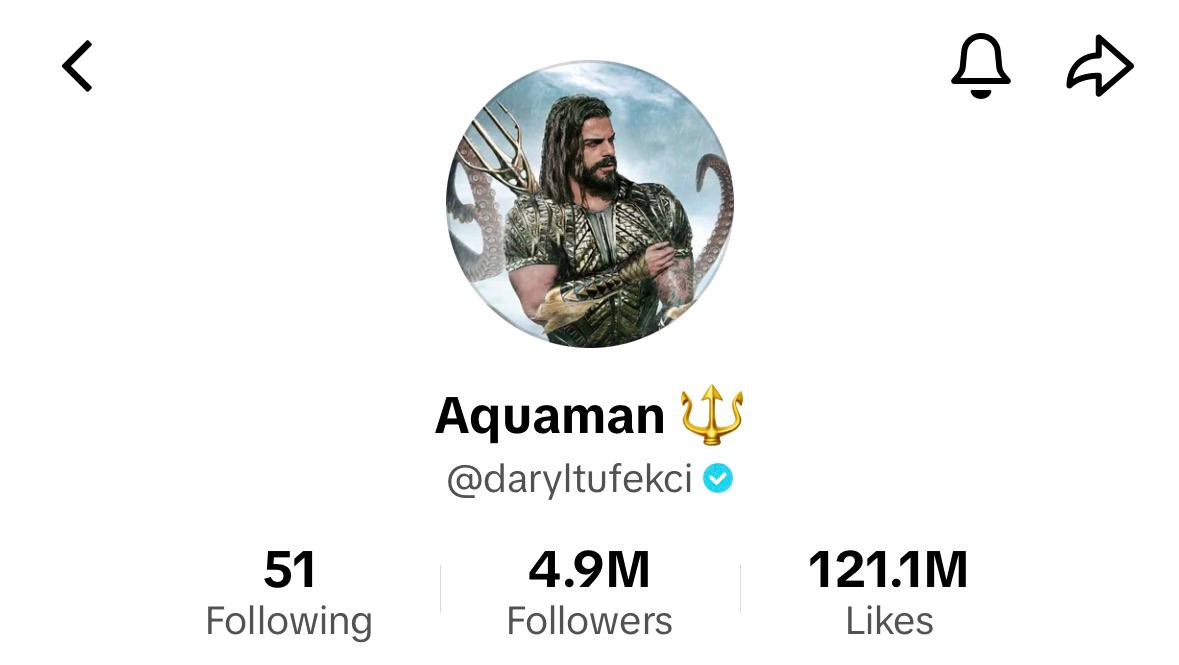 TikTok profile @daryltufekci — 4.9M followers